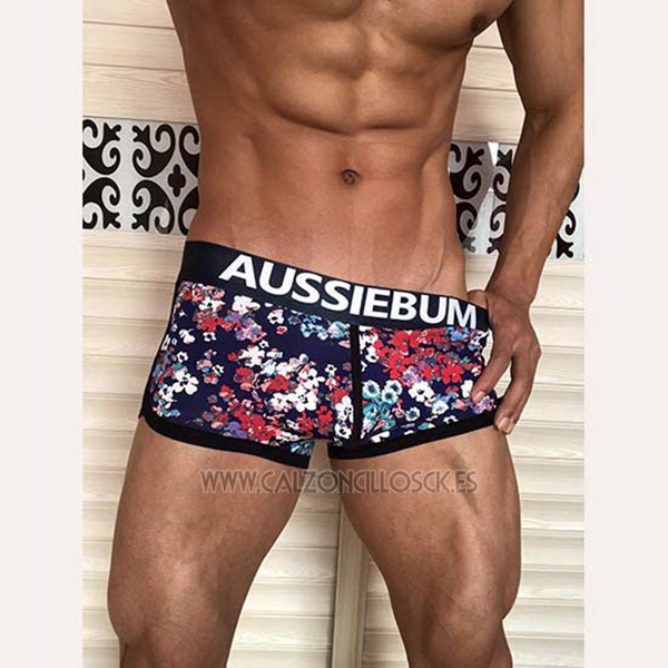 Boxer Aussiebum Hombre Colorful Negro Azul
